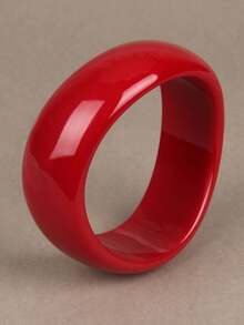 1pc Fashionable Women's Versatile Asymmetrical Round Resin Bracelet, Elegant Wrist Accessory, Gift For Girlfriend Or Mother, Suitable For Daily Wear And Gifting