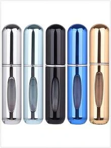 5 件/4 件/3 件/2 件/1 件 5ml 可再填充香水瓶、便携式可再填充香水雾化器瓶、可再填充香水旅行喷雾瓶、迷你便携式空液体容器、旅行必需品、海滩旅行收纳袋、适用于香水、女士香水，适合度假、露营、度假、返校