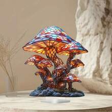 Decor boem cu ciuperci colorate - Ideal pentru acasă, birou sau cafenea, decorațiuni de Crăciun, decor acrilic pentru desktop