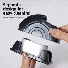 1pc Black Windproof Car Ashtray - Universal Model, Fashionable Black With Metal Lining, Seamless One-Piece Design, Sealed To Prevent Ash Leakage And Odor Diffusion - 1pc Car Ashtray - View 6