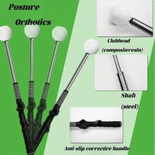 Entrenador de Golf, Palos Telescópicos, Ayuda de Entrenamiento de Swing de Golf Retráctil, Agarre de Entrenamiento de Golf para Golfistas Diestros y Zurdos - Azul cielo - Ver 3