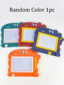 1pc Random Color Dinosaur Shaped Magnetic Drawing Board, Erasable Doodle Sketch Pad, Suitable For Birthday Party And Gift Bags (Some Accessories Sent Randomly) - Multicolor - View 7