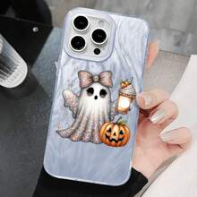 Funda de gasa con diseño de calabazas para la temporada de otoño, ideal para Halloween, compatible con los modelos 17 a 11. Cuenta con orificios grandes y un diseño transparente de hilo, perfecto para los entusiastas. - transparente - Ver 2