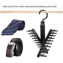 FTVOGUE Racks de Corbata Cruz Ajustable X Rack de Corbata Bufandas Gancho Organizador de suspensión Antideslizante Soporte de Clip Rotación de 360 Grados - 1 - Ver 3