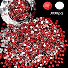 1000/2000/3000 件/袋 4 毫米红色树脂水钻平底圆珠宝石，非热修复水钻，适用于玻璃杯、瓶子、衣服、鞋子、DIY 工艺品用品、情人节装饰 - 紅色 - 查看 10