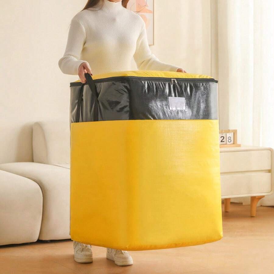 Large Capacity Moving Packing Bags Luggage Clothes Waterproof Quilt Storage Bag - Yellow - View 1