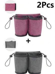 行李箱手柄收纳袋饮料袋杯架适用于行李箱水瓶保护套简约水杯收纳袋送给朋友的礼物适合滚轮行李箱手柄附件支架适用于所有行李箱手柄水瓶袋户外旅行配件旅行必需品暑假返校