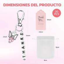 Llaveros de Ángel, Colgante de Angel, Llavero de Angel con  Bolsas Regalo de Organza y Etiquetas de Agradecimiento, Regalo Detalles para Invitados de Boda, Cumpleaños, Fiesta, Bautizos , - Rosa - Ver 10