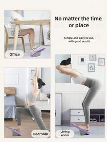 1pc Adjustable Foldable Leg Stretcher Board, Suitable For Yoga, Pilates, Gym And Home Workout, 9 Levels - Multicolor - View 3
