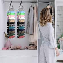 Multi-Pocket Wall Mounted Storage Hanging Bag, Household Wardrobe Clothes Pants Organizer Bag, Dorm Room Storage