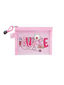 Mesh Nylon Nurse Theme Cosmetic Bag, With Nurse Pattern, Medicine Bag, Pill Bag, Portable Multi-Purpose Cosmetic Bag, Female Cosmetic Bag Travel Toilet Sorting Bag, Gifts For Doctors And Nurses Returning To School, Cosmetic Bag, Skin Care Bag, Washing Bag, The Best Gift For Medical Staff, Dormitory Essentials, And Home Essential Storage Bag, Mother's Day Gifts, Gifts For Friends, Nurse Gift, Cosmetic Bag, Christmas Gifts, Pouch, Pouch, Clutch / Small Handbag, Makeup Organizer, Pouch, Brush Holder, Mini Pouch, Large Capacity Pouch,Gifts For Women,Christmas Gifts,Gift Ideas For Women