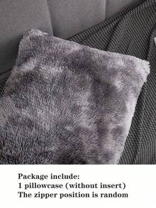 1pc Ombre Light Grey Plush Warm & Cozy Flannel Pillow Cover & Decorative Throw Pillow Case, Suitable For Twin/Full/Queen/King Size Beds, Autumn/Winter