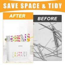 Dispensador de paja de plástico y organizador de pajitas reutilizable para gabinete de cocina y mostrador - Blanco - Ver 4