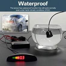 Car LED Parking Sensor Kit 4 Sensors 22mm Backlight Display Reverse Backup Radar Monitor System 12V 8 Colors - one-size - View 5