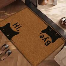 1 peça de pegada de gato, estampa gráfica de gato, série de tapetes longos, tapete interno, capacho, tapete de entrada, tapete de cabeceira para quarto, tapete de cozinha, tapete de cozinha, adequado para sala de estar, lavanderia, banheiro