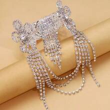 1pc Fashionable Floral Tassel Rhinestone Arm Bracelet, Party Accessory