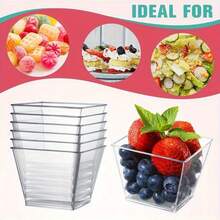 10/20/50 buc mini pahare transparente pentru desert, pahar mic de vin din plastic dur, pahar pentru mousse, pahar pentru budincă coaptă, pahar pentru înghețată, perfect pentru băuturi reci, cafea, fructe, deserturi, iaurt, budincă, suc etc. - Halloween, evenimente de Crăciun și articole de masă și accesorii de bucătărie pentru petreceri