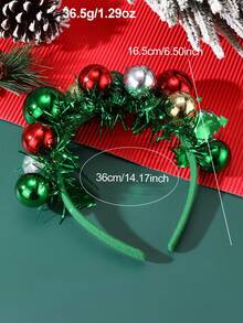 1pc/2pcs Women's Christmas Headband With Glittery Double Bow, Santa Claus & Christmas Tree Design, Suitable For Party, Christmas, Holiday Decoration ,Beauty ,Hair Band ,Diadema ,Hair Hoop