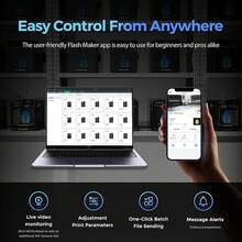 FLASHFORGE Adventurer Impresora 3D 5M, impresoras 3D FDM de alta velocidadáxima de 600 mm/s con nivelación automática, extrusora directa de 280 ° C con boquilla desmontable 3S, estructura metálica - Aventurero 5M - Ver 6