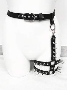 Leather Thigh Garter Belt Leg Harness Sexy Leg Harness Rave Costume Belt Ladies' Harness Leather