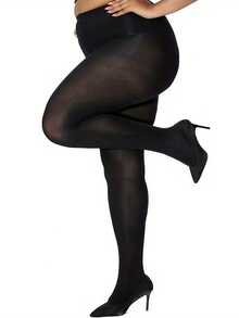 1双加大码女士糖果色连裤袜，超柔软纯色半透明紧身裤，高腰设计，舒适保暖，适合日常穿着 - 彩色 - 查看 13