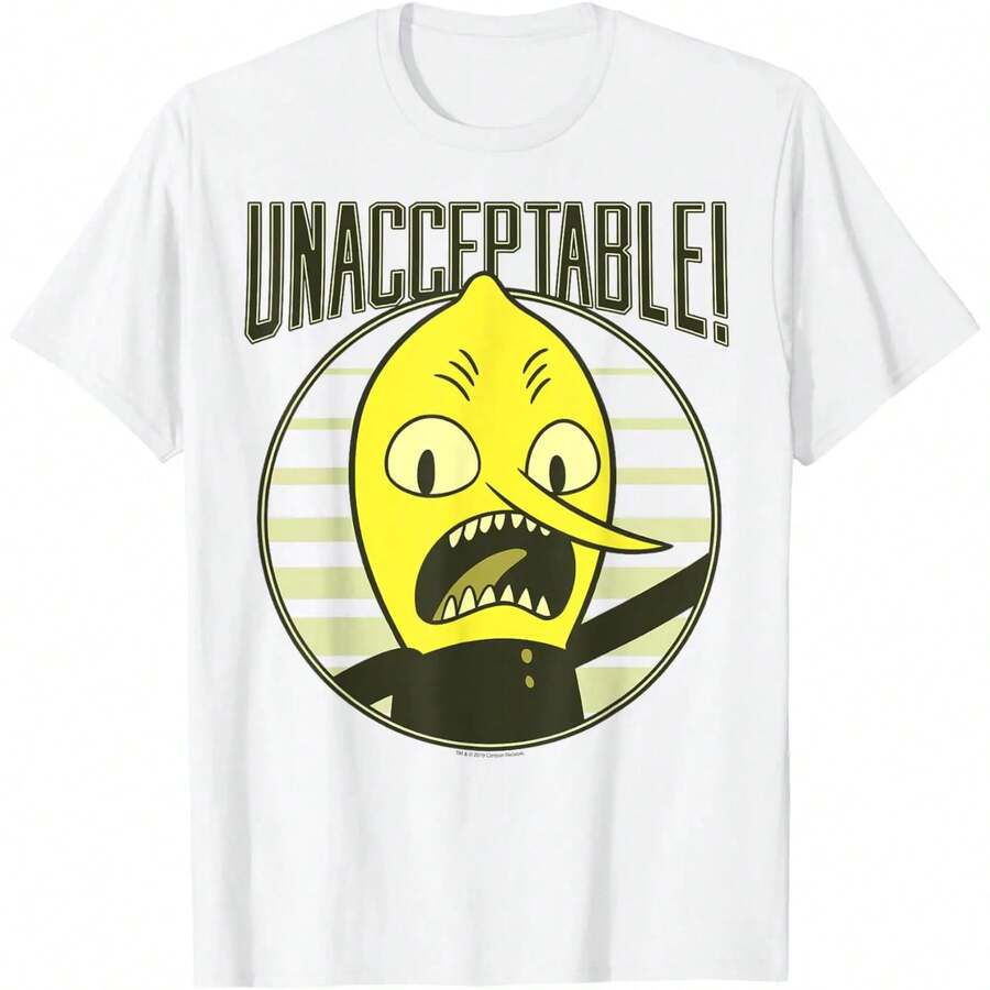 Original Minisos XCN Adventure Times Lemongrab Unacceptable T-Shirt - White - View 1
