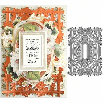 Scrapbook Cutting Mold, 1 Piece Of Gray Metal Cutting Mold For Christmas Wooden Frame Background Board, Suitable For Scrapbook Decoration, DIY Scrapbook Paper Crafts, Relief Crafts, Handicrafts, Card Making, And Greeting Card Making Metal Cutting Mold.