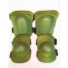 Bargain Crusader Military Tactical Knee Pad Elbow Pad Set Airsoft Knee Elbow Protective Pads Combat Paintball Skate Outdoor Sports Safety Guard Gear Woodland Camouflage