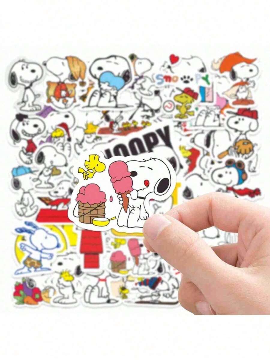 50张狗贴纸涂鸦水杯行李箱笔记本电脑手册防水贴纸卡通贴纸圣诞礼物 - 彩色 - 查看 1