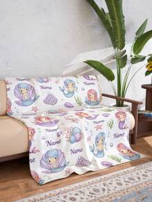1 pezzo Coperta personalizzata con nome per letto, multiuso per soggiorno, divano, spiaggia, campeggio, animali domestici, coperta da letto personalizzata con testo di famiglia/animale domestico/coppia, regalo di Natale personalizzato, regalo per la famiglia, regalo di compleanno, regalo per amici, regalo per lei, regalo per figlio/figlia - Stile 1 - Visualizzare 4