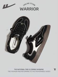 WARRIOR 1 Paar Damen Lässig Sneaker, vielseitig & atmungsaktive Leinenschuhe - Schwarz/Beige - Übersicht 5