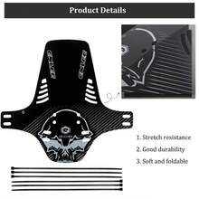 2 piezas Guardabarros para bicicleta para rueda delantera y trasera, guardabarros universal para MTB y bicicleta de carretera, alas de protección contra el barro, accesorio de ciclismo - Negro - Ver 5