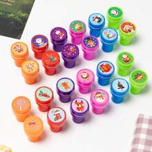 10/20 件圣诞印章套装 - 自墨、各种节日工艺品设计、派对礼品、圣诞礼物雪人、圣诞老人、姜饼人、各种图案卡通涂鸦印章多种风格涂鸦工具学生奖章艺术绘画涂鸦配件生日派对礼物圣诞印章鼓励和表彰印章 - 彩色 - 查看 12