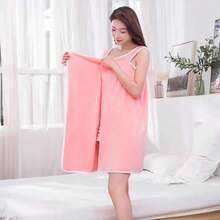 Unisex Bathrobe Towel With Strap And Pocket – Soft And Absorbent Microfiber (1.30m X 0.80m) - Pink - View 2