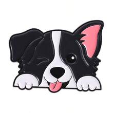 4pcs/Set Cute Animal Brooches, Versatile Dog Corgi, Cat, Husky Metal Badges In Korean/Japanese Style