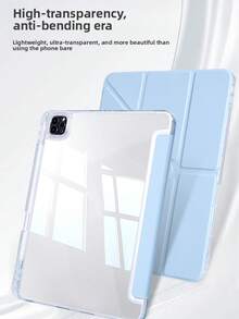 Case Compatible With IPad 10th Generation 10.9 Inch 2022/IPad (A16) 11th Generation 11 Inch 2025/IPad Air 4th/5th, IPad Pro 2020/2021/2022/2024, Slim Stylish Clear IPad Case With Pencil Holder, Multi Angles Folding Y-Shaped Stand Cover