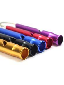 6pcs/3pcs Colorful Outdoor Survival Whistle, Camping Survival Whistle, Aluminum Alloy Whistle, Portable Multifunctional Gold Whistle, Outdoor Safety Survival Equipment, Outdoor Supplies, Survival Whistle, Fire Rescue Metal Whistle, Hiking Camping Gear, Training Camp Supplies, Swimming Accessories, Essential For Wilderness Survival, Outdoor Game Costume, Holiday Items, Random Color Shipped