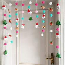 1pc Christmas Ins-Style Girly Doorway Curtain, Decorative Hanging Curtain For Hallway, Balcony, Room Door - Creative Ceremonial Decor - Multicolor - View 6