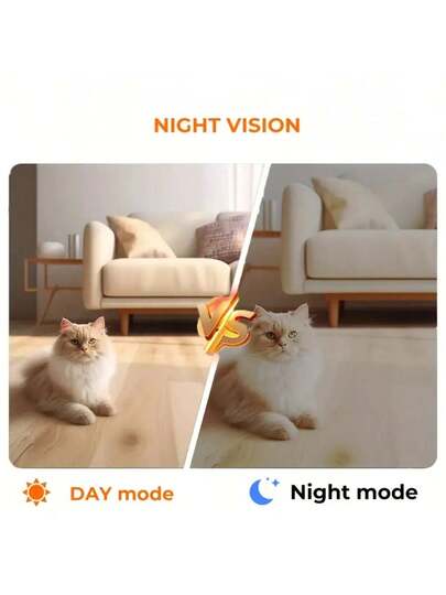 1pc Mini Full HD Wireless Camera, Supporting 2.4G WIFI Connection, High Definition Night Vision, Remote APP Viewing, Loop Recording Function, Portable Easy Installation, Small Compact, USB Power Supply, Home Office Security Protection. view 10