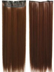 Light Brown Extra Long Straight Hair Extensions, 20-40 Inch 5 Clips Synthetic Hair Extension Heat Resistant Fake Hairpiece For Women Chinese New Year, Music Festivals, Parties, Cosplay, Holidays And Daily Use - Light Brown - View 4