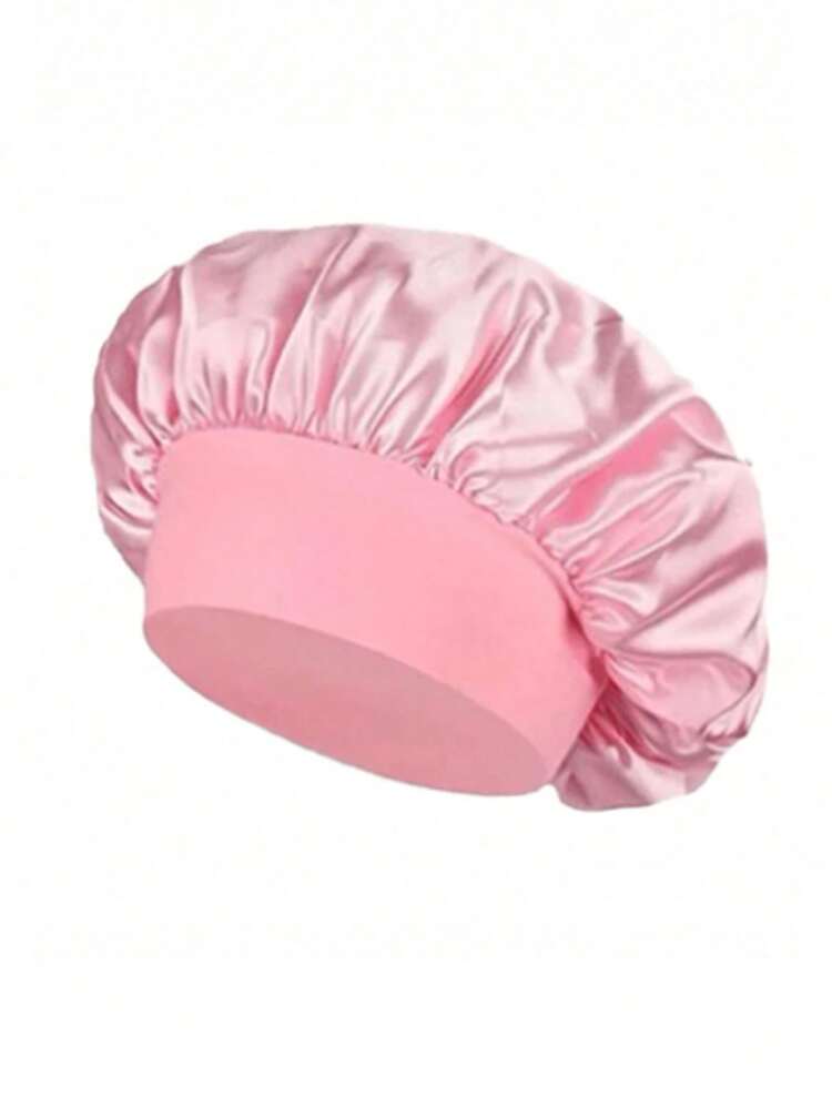 2 piezas/1 pieza Gorro de dormir de seda, Gorro de cabello de satén, Gorro de mujer de ala ancha y alta elasticidad, Gorro de dormir de charmeuse, Gorro de cuidado del cabello de satén de alta gama, Diadema de seda para cabello rizado (Negro y Dorado) - Multicolor - Añade 9