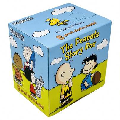 The Peanuts Story Box: 8 Books Collection By Charles M Schulz (Lose The Blanket Linus!, Nice To Meet You Franklin!, Snoopy And Woodstock's Great Adventure, You're A Big Brother Charlie Brown! And More)