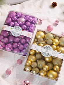 42 buc bile decorative de Crăciun de 3/4/5 cm, ornamente din plastic, globuri de Crăciun, decorațiuni suspendate, bile pictate, potrivite pentru bradul de Crăciun, acasă, exterior, cameră, dormitor, decor de Anul Nou, decorațiuni de Crăciun, articole pentru petreceri, ornamente de sărbători, set cadou pentru prieteni și familie decor acasă decor cameră iarnă