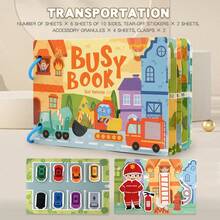 6pcs Themed Quiet Busy Books, Montessori Toys, Suitable For Preschool Learning Activities, Infant Toys, Children Toys, Educational Toys, Quiet Books, Travel Toys, Airplane Car Riding Activities, Sensory Toys, Fine Motor Skills, Letters Numbers, Animals, Colors, Shapes, Weather, Emotions, Matching Games, Preschool Workbooks, Birthday Gifts, Christmas Gifts, Suitable For 2-6 Years Old Boys And Girls - Multicolor - View 17