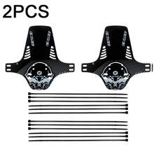 2 piezas Guardabarros para bicicleta para rueda delantera y trasera, guardabarros universal para MTB y bicicleta de carretera, alas de protección contra el barro, accesorio de ciclismo - Negro - Ver 10