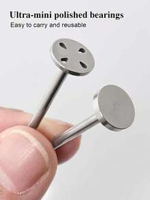 50pcs 10mm Grey Sponge Sanding Discs, 50pcs 10mm Bearing Grey Sanding Discs, 10mm Hollow Water Drop Bearing, 10mm Polishing Discs, Nail Art Tools, Professional Manicurist Essential, Portable And Travel-Friendly