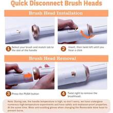 Baseau 5 In 1 Blow Dryer Brush Set Upgrade Hair Dryer Brush Air Curler Detachable Hot Air Brush Curling Brush Iron Negative Ion Wrap Styler Hair Styling Tools For Drying Curling Straightening White - 白色 - 查看 6