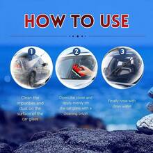 Windshield Oil Film Cleaner, 1/3Piece Car Oil Film Cleaning Brush Set, Multi-Purpose Brushes. Specifically Designed To Remove Oil Film From Automotive Glass, Ensuring Thorough Cleaning Of Shower Doors, Household Glass, Windshields, And Side Windows. Suitable For All Types Of Automotive Glass. - 紅色/1件 - 查看 5