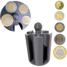 KOWTREJO Organizador de Monedas para Auto o Carro Porta Vasos (5 tamaños) (Gris) - gris - Ver 7