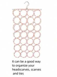 6/16/28 Slots Multi-Function Scarf Holder, Space-Saving Hanging Wardrobe Rack, Colorful Woven Foldable, Belt Organizer/Random Color Decor - Multicolor - View 10